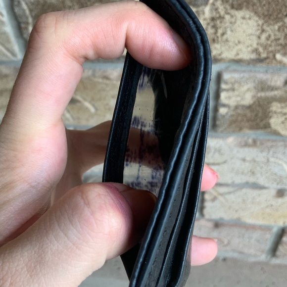 MICHAEL KORS Black Pebbled Leather Card Slim Small ID Sleeve Case Wallet Women’s - Picture 5 of 14